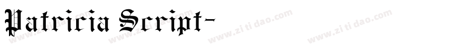 Patricia Script字体转换